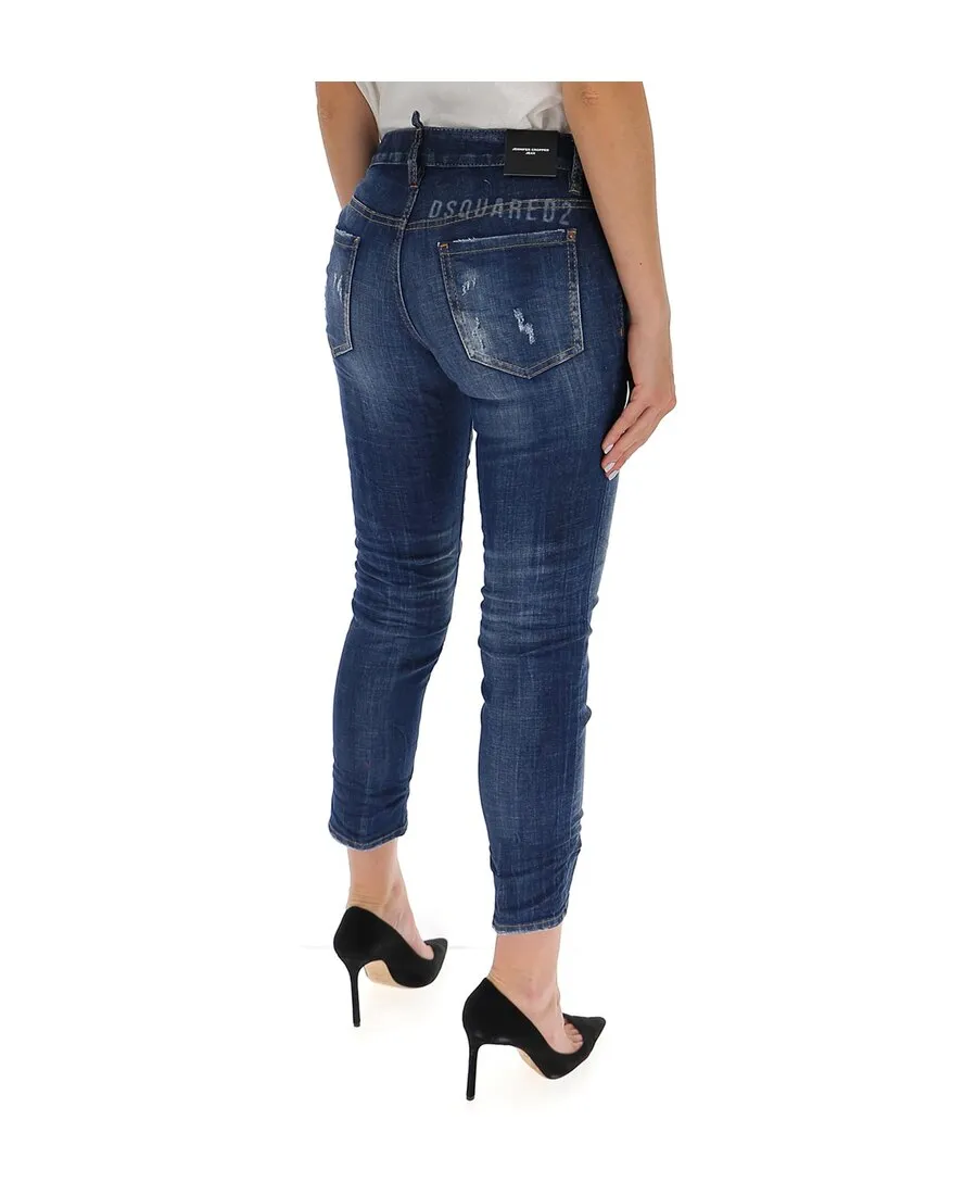 Distressed Low-Rise Jeans