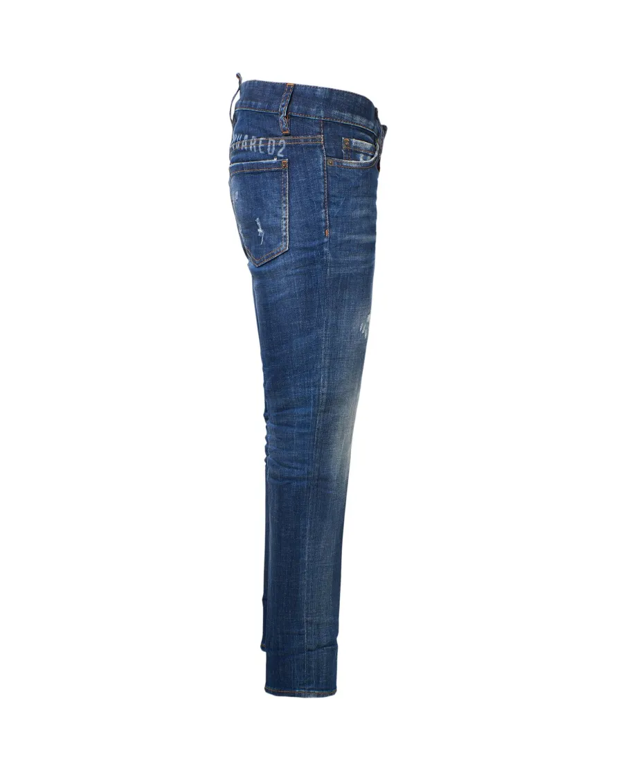 Distressed Low-Rise Jeans