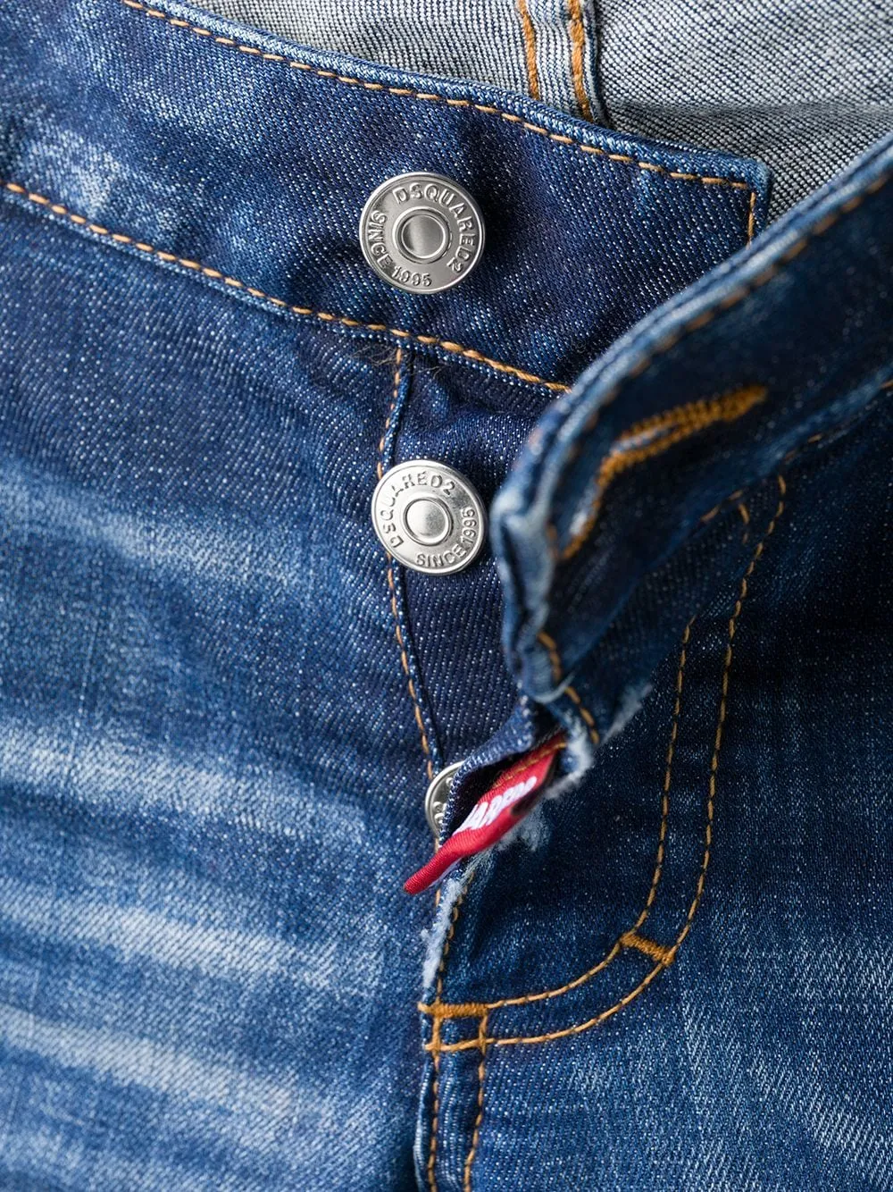 Distressed Low-Rise Jeans