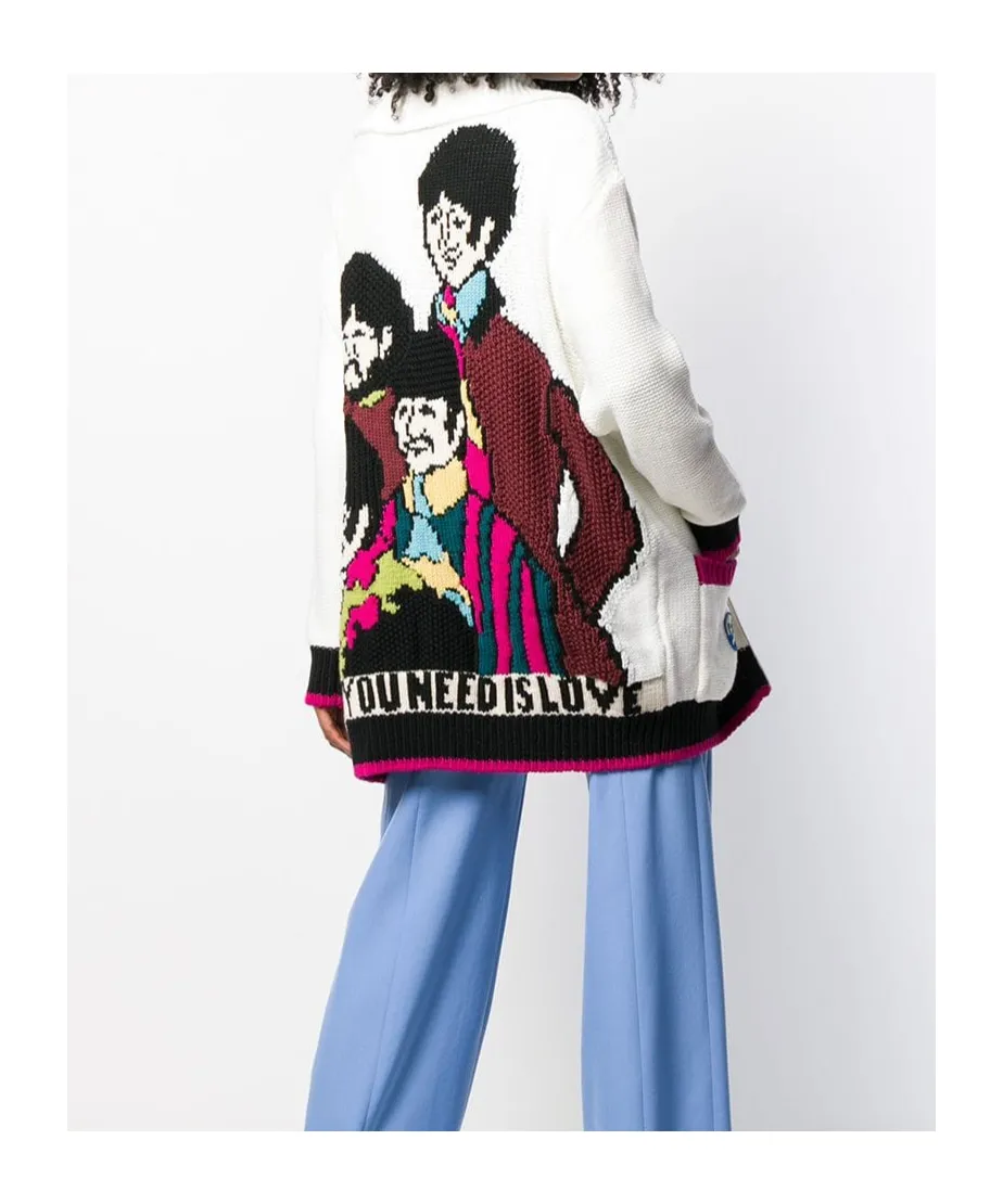 All Together Now Inlaid Knitted Cardigan