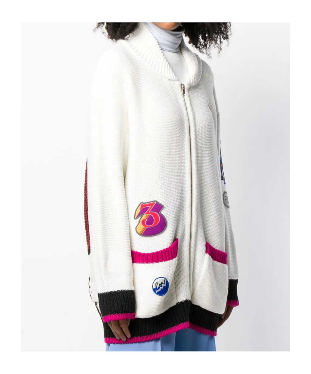 All Together Now Inlaid Knitted Cardigan