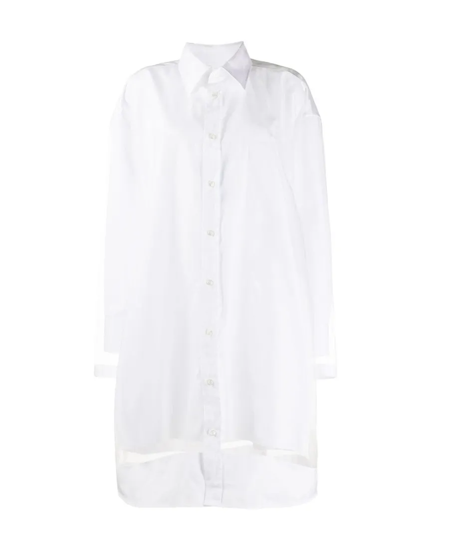 Maison Margiela Sheer Overlay Shirt Dress