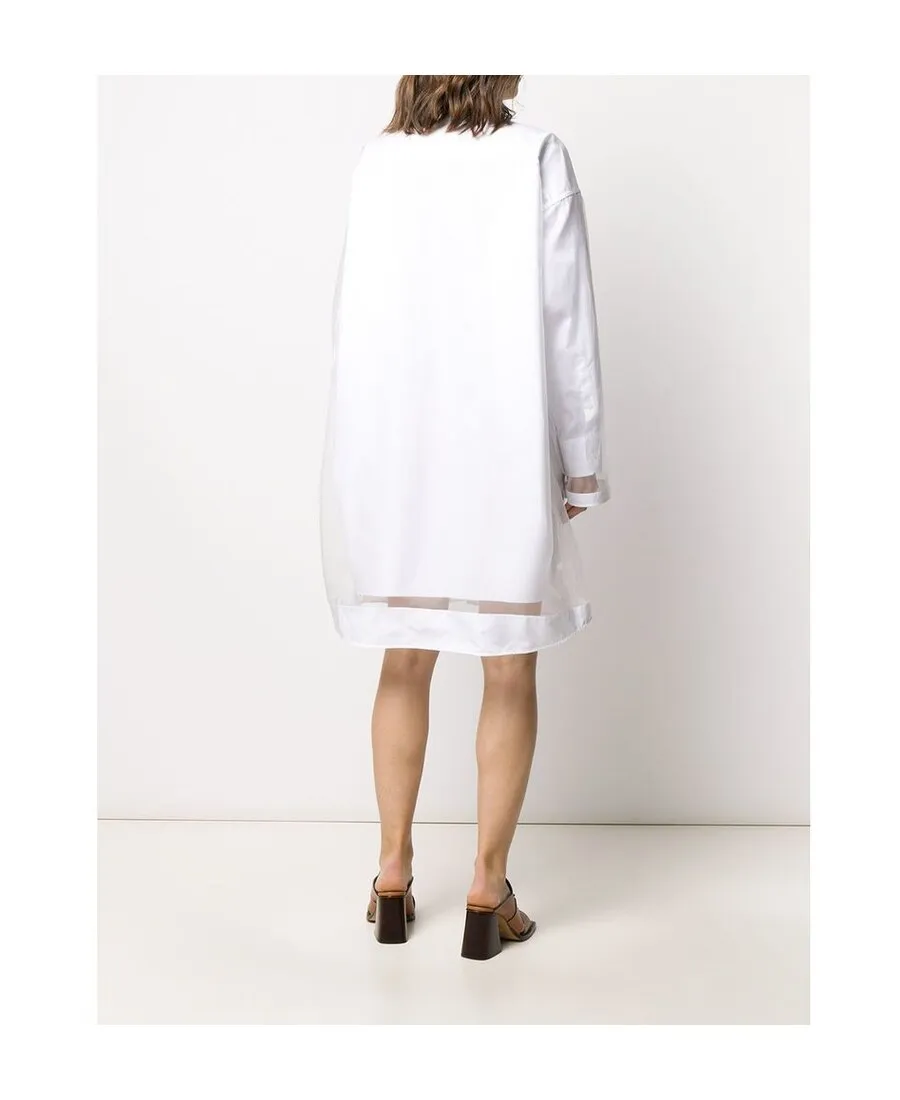 Maison Margiela Sheer Overlay Shirt Dress