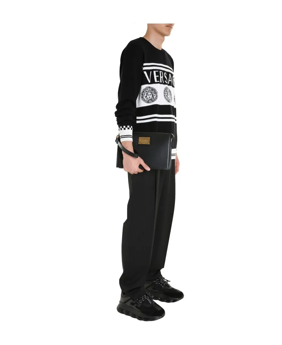 Intarsia-Knit Logo Jumper
