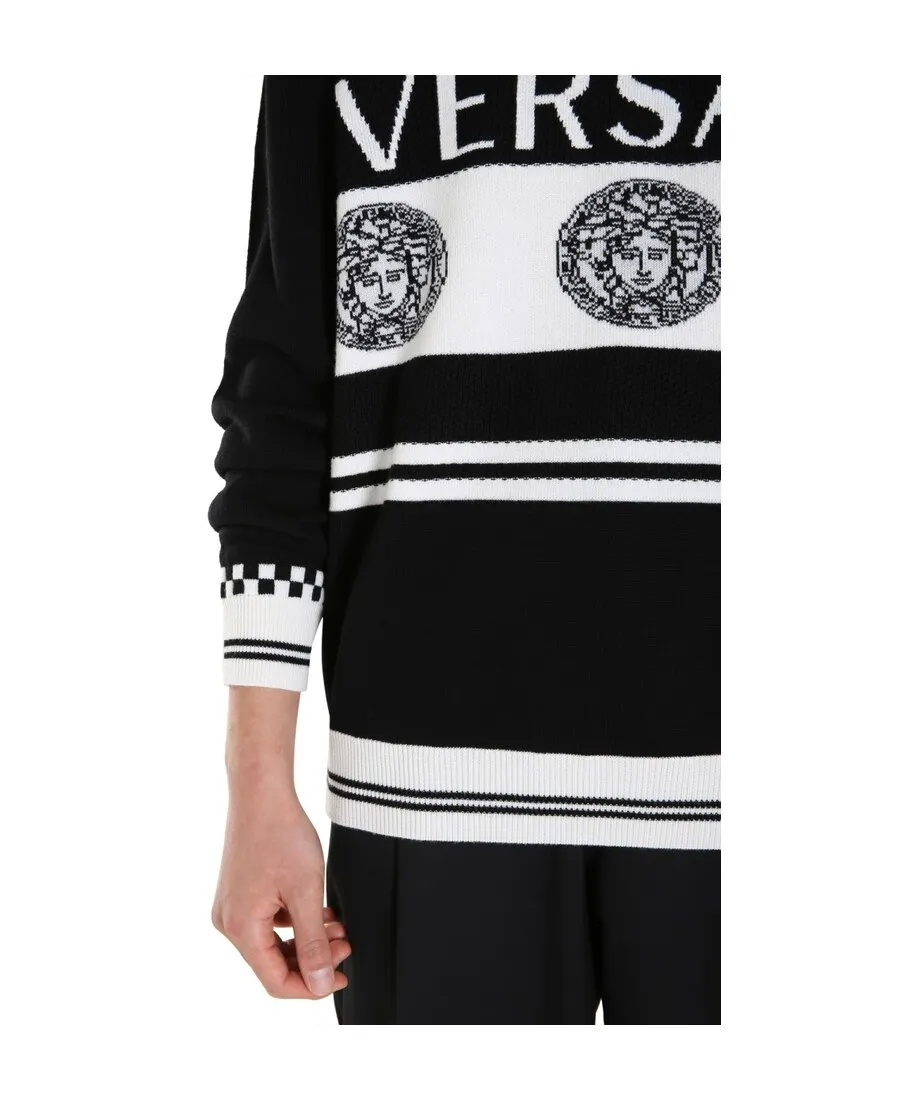 Intarsia-Knit Logo Jumper