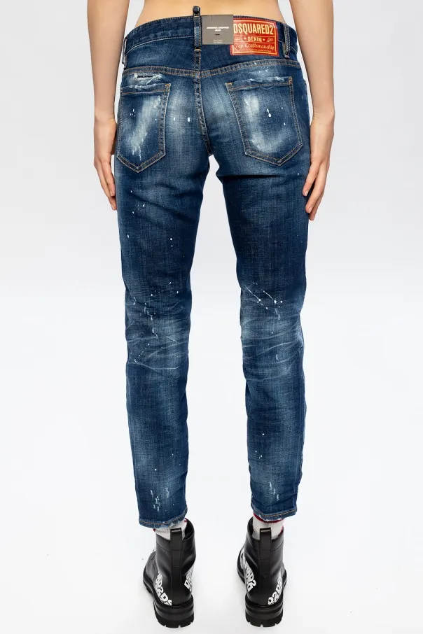 Ripped Detailing Cropped Jeans