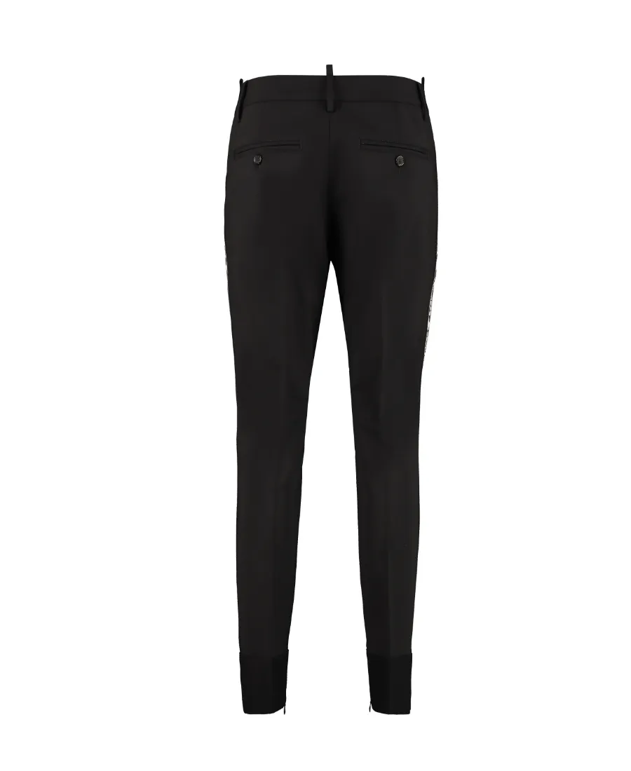 Logo Print Slim-Fit Trousers