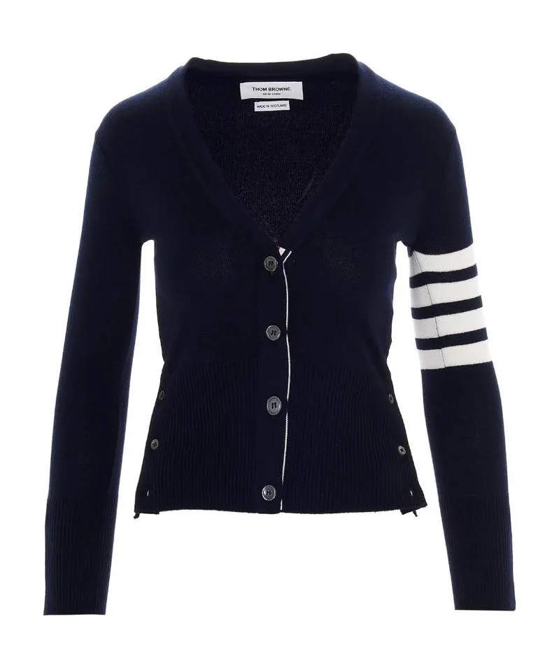 Thom Browne 4-Bar V-Neck Cardigan