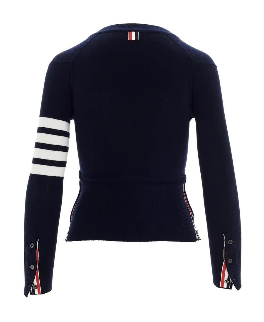 Thom Browne 4-Bar V-Neck Cardigan