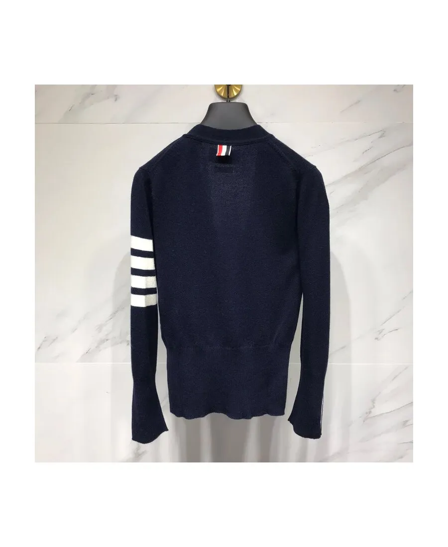 Thom Browne 4-Bar V-Neck Cardigan