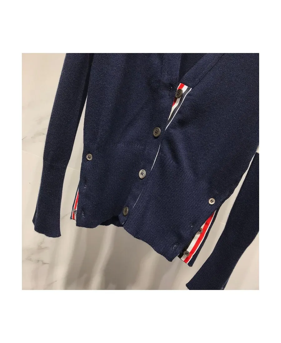 Thom Browne 4-Bar V-Neck Cardigan