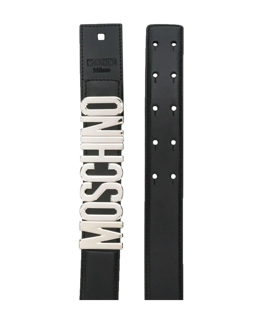 Moschino Logo Lettering Buckle Belt