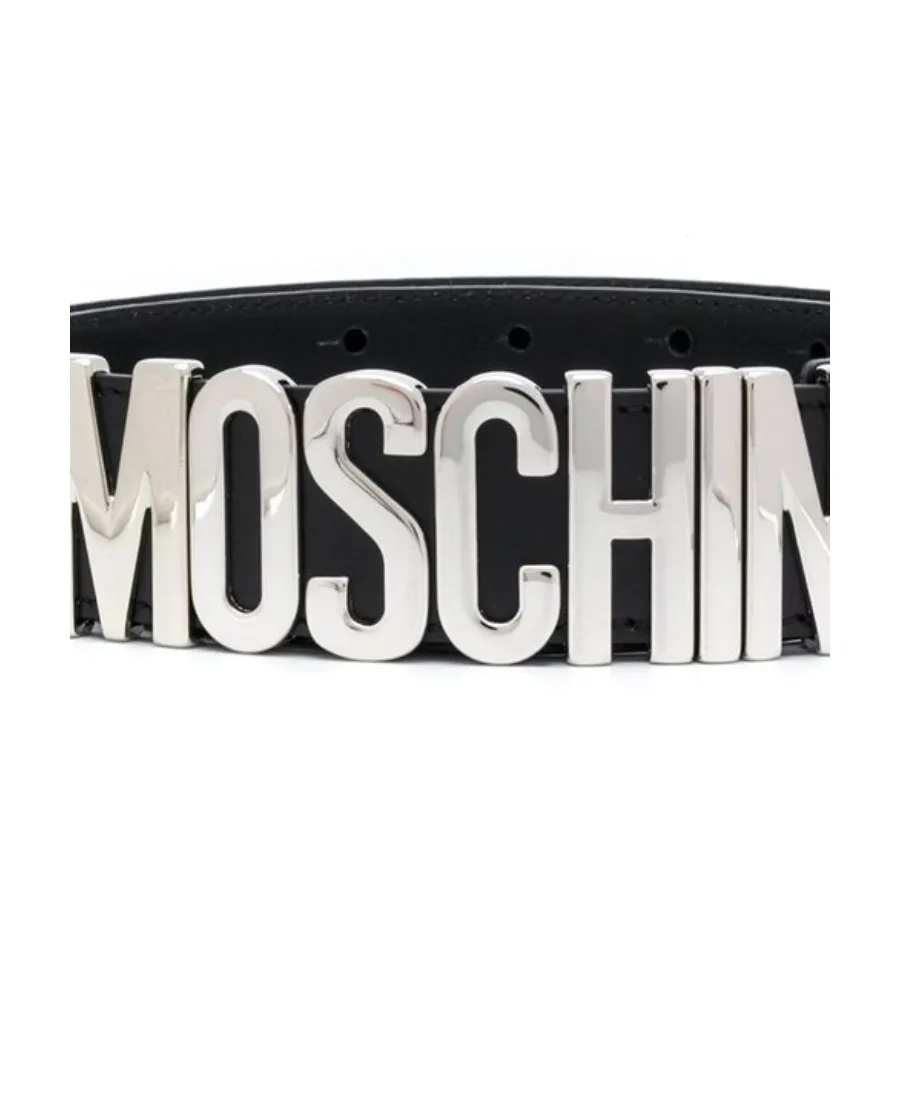 Moschino Logo Lettering Buckle Belt