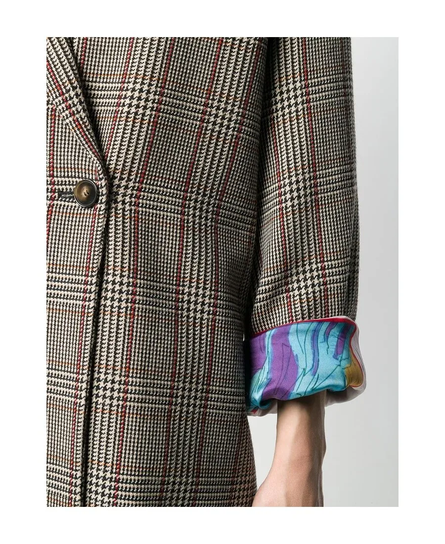 Multicolor Plaid Coat