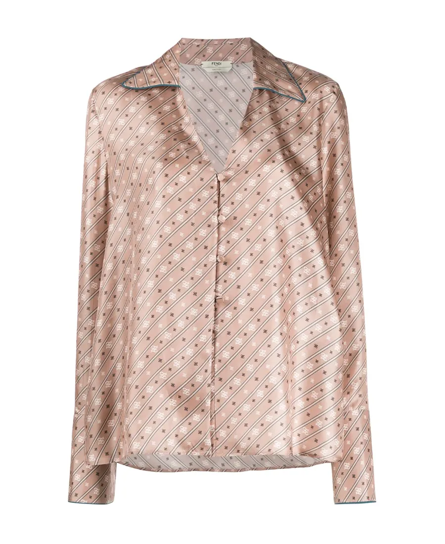 Striped Karligraphy Motif Blouse