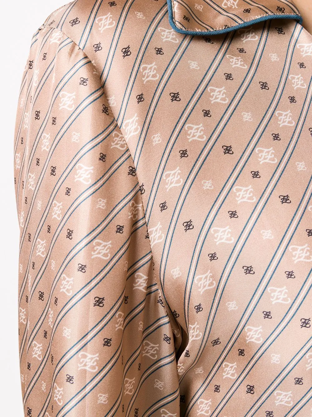 Striped Karligraphy Motif Blouse