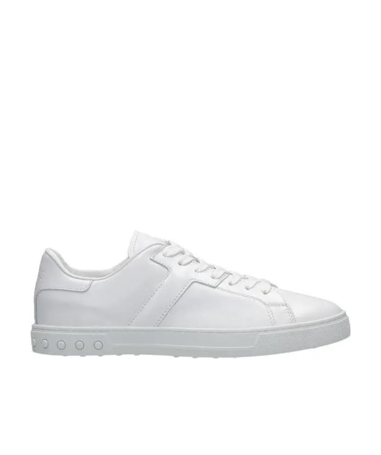 Leather Lace-Up Sneakers