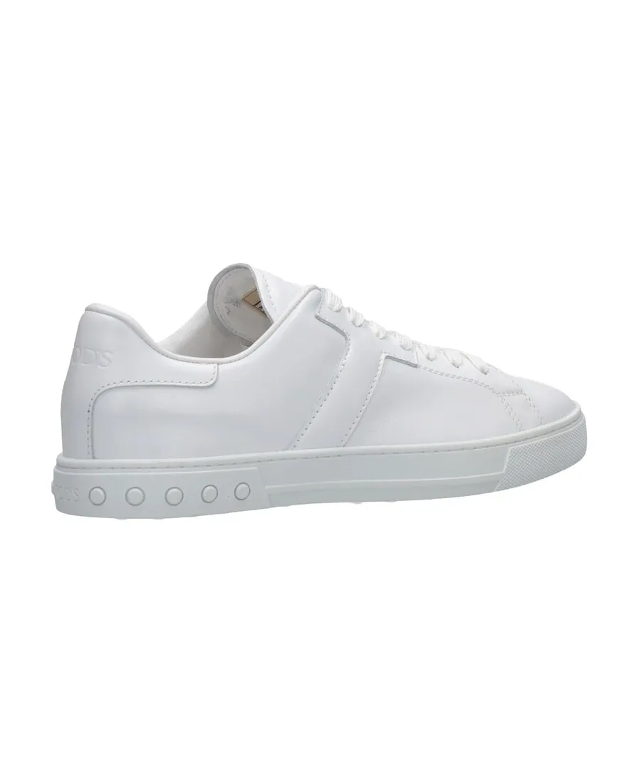 Leather Lace-Up Sneakers
