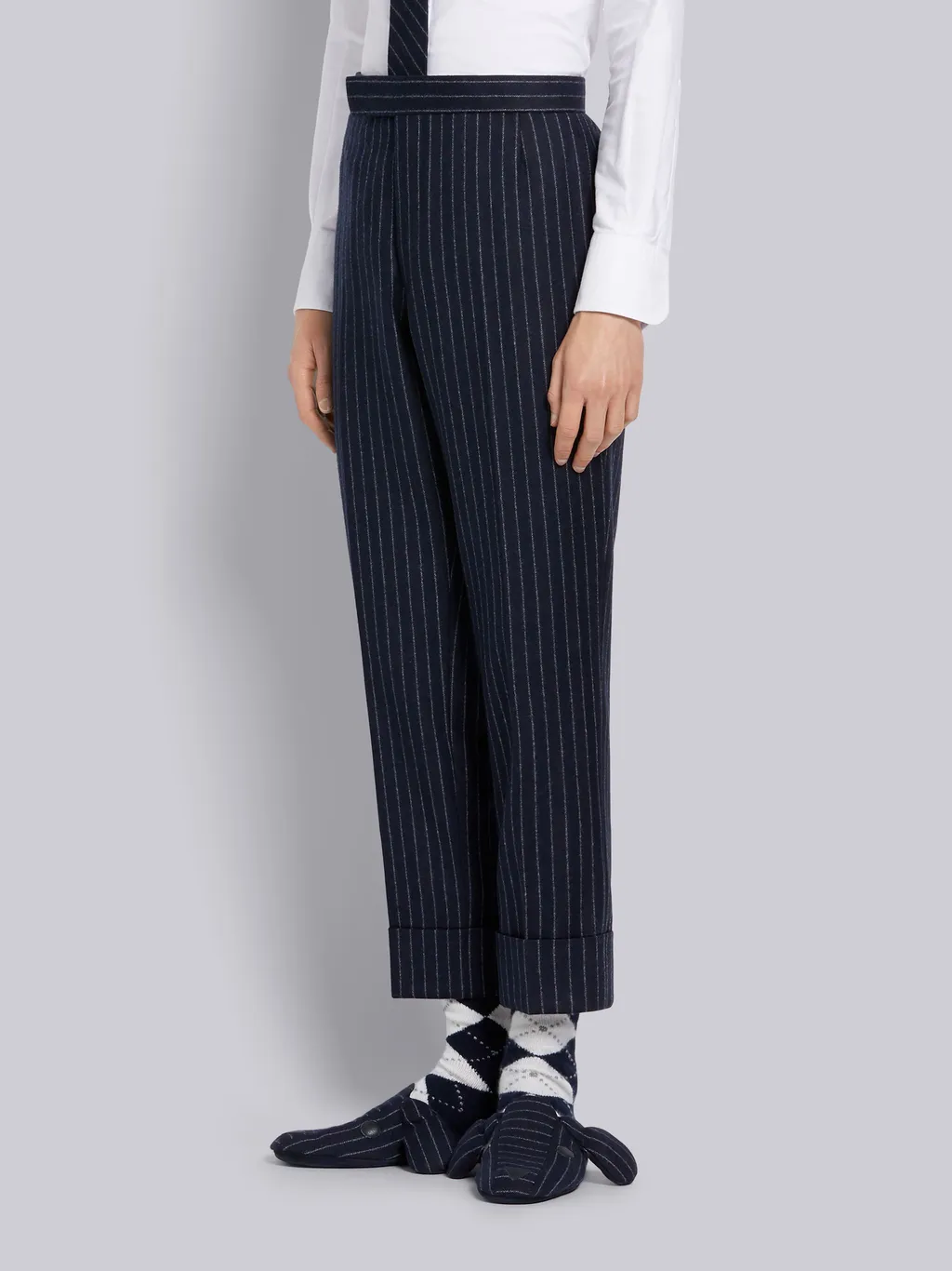 Ground Chalk-Stripe Flannel Trousers
