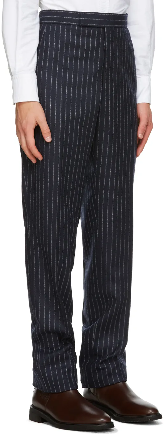 Ground Chalk-Stripe Flannel Trousers