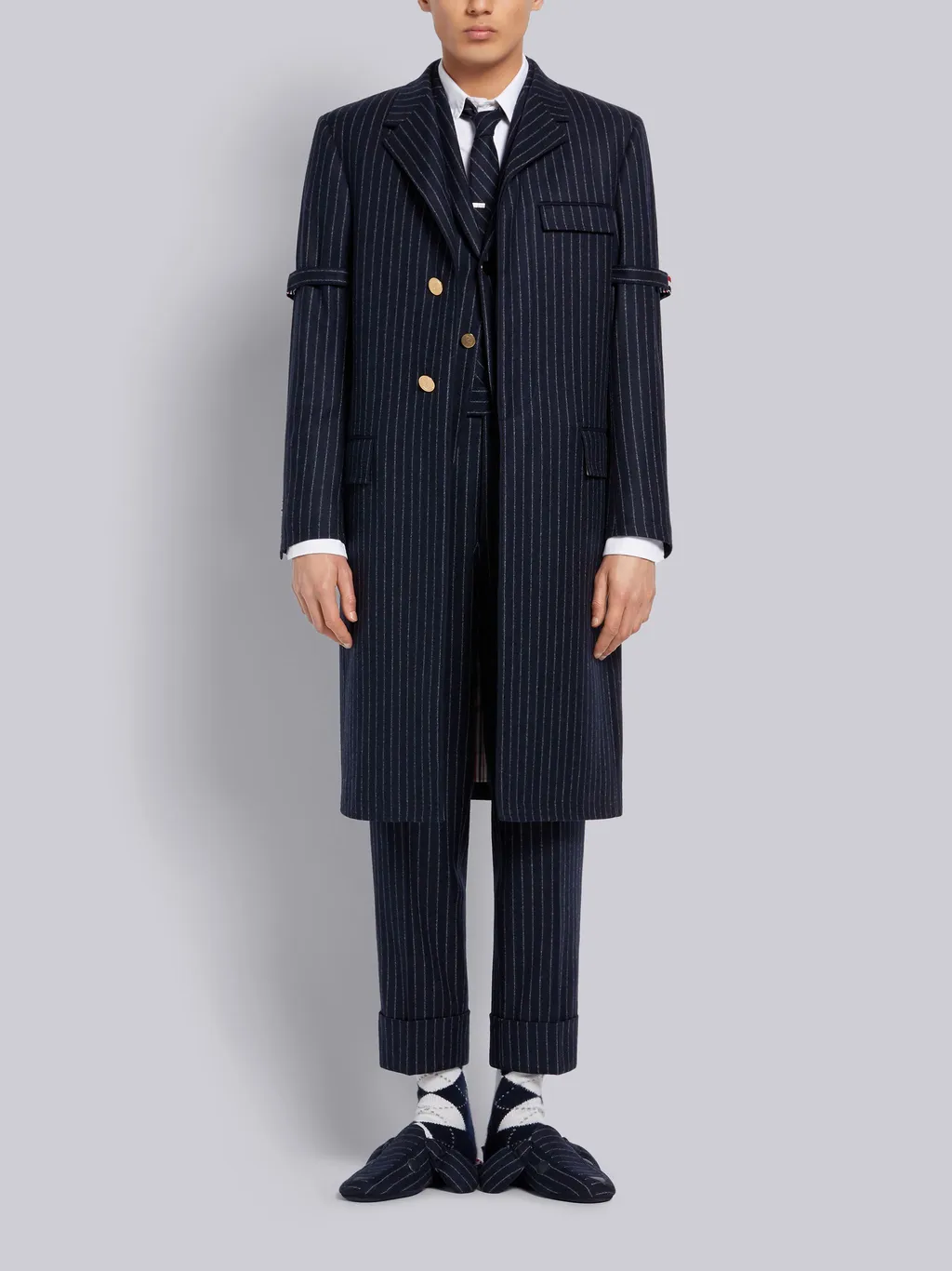 Ground Chalk-Stripe Flannel Trousers