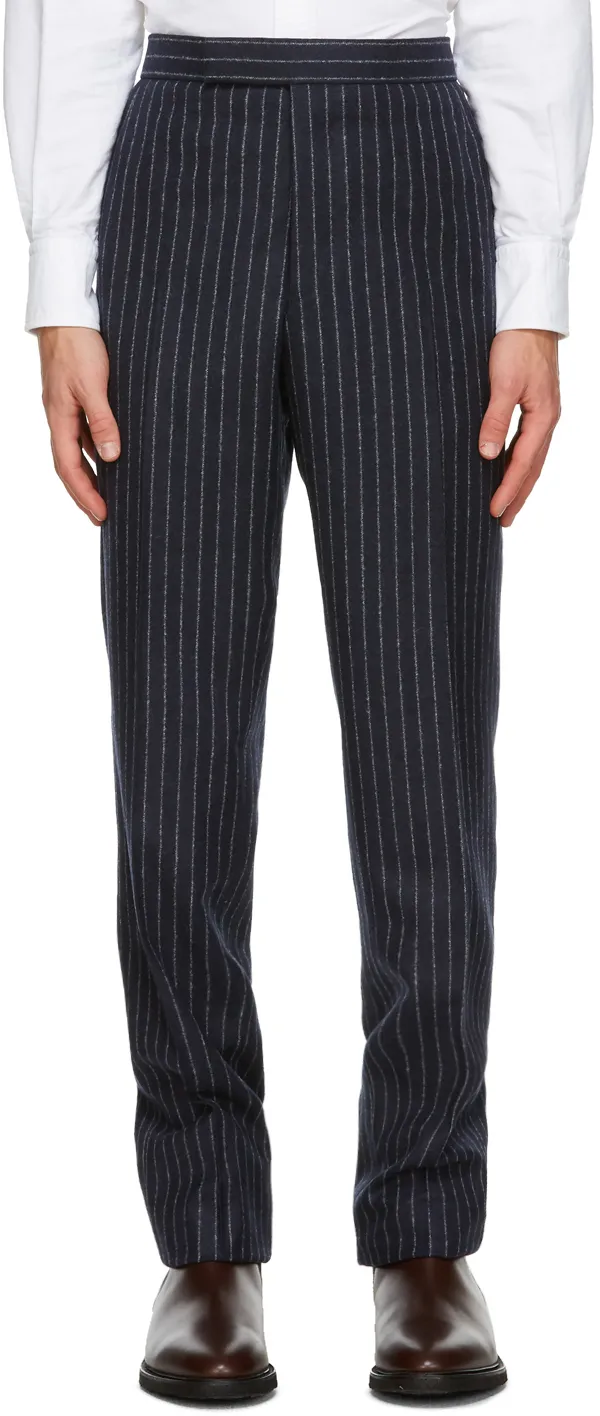 Ground Chalk-Stripe Flannel Trousers