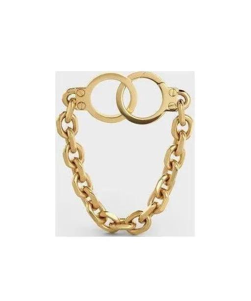 ChaÎNe Triomphe Golden Handcuff Small Bracelet In Vermeil