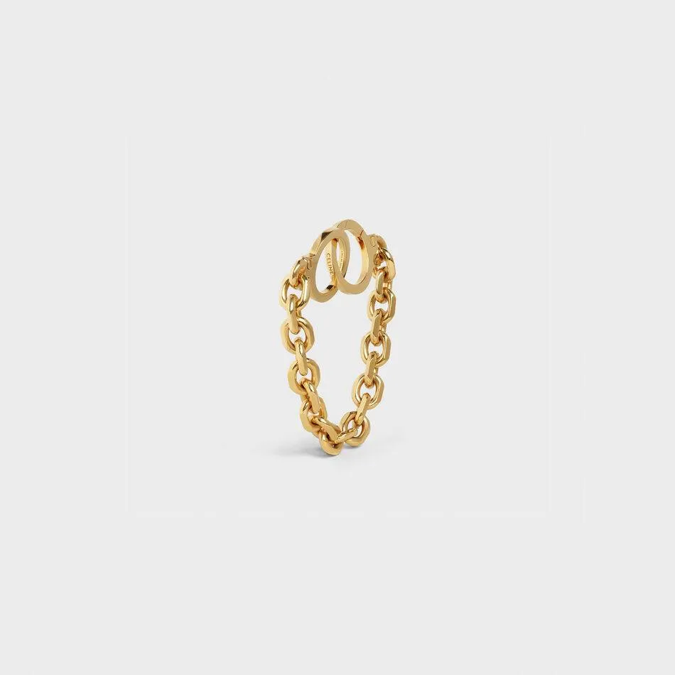 ChaÎNe Triomphe Golden Handcuff Small Bracelet In Vermeil