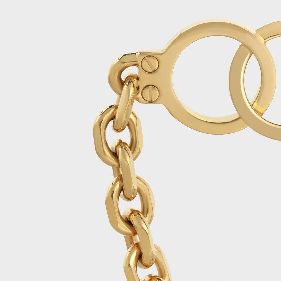 ChaÎNe Triomphe Golden Handcuff Small Bracelet In Vermeil