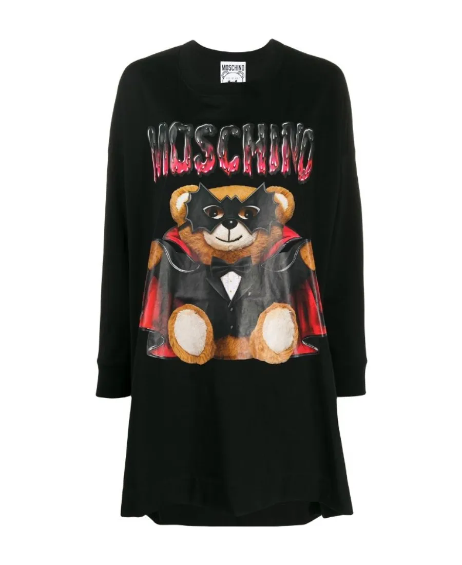Bat Teddy Bear Print Dress