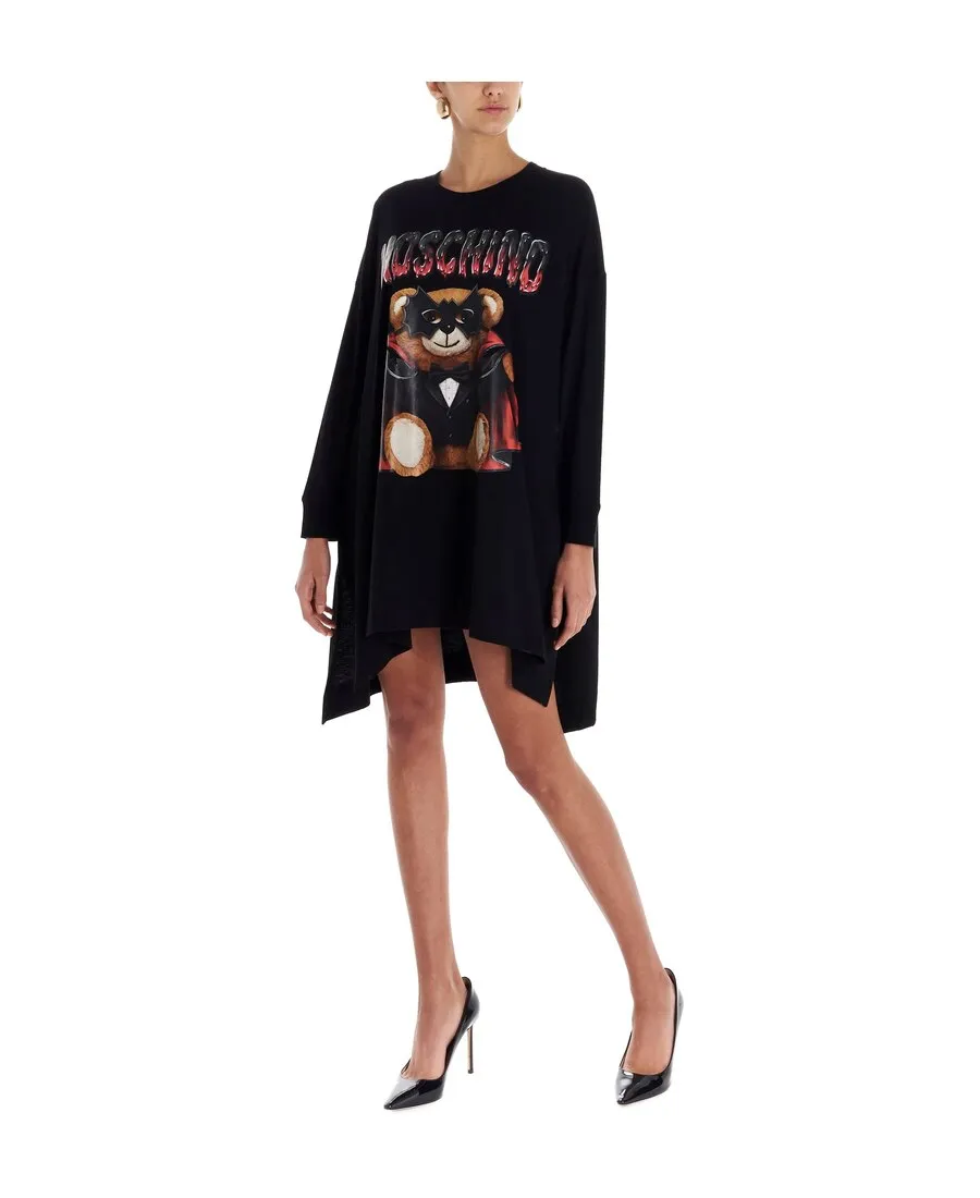 Bat Teddy Bear Print Dress