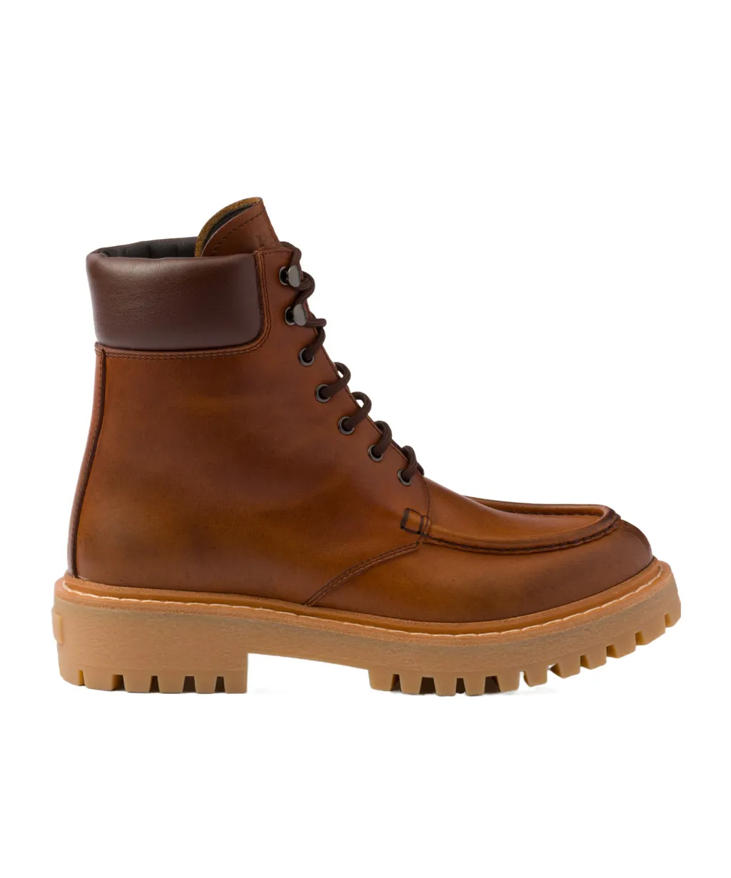 Prada Logo Detailed Round-Toe Ankle Boots