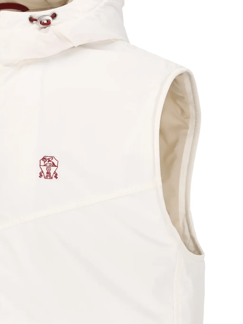 Brunello Cucinelli Logo Embroidered Hooded Vest