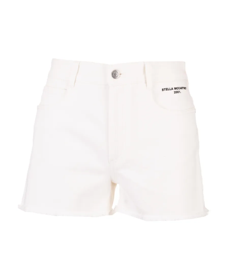 Frayed Hem Denim Shorts