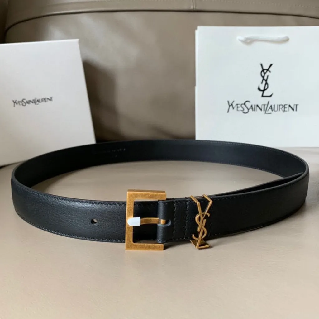 Saint Laurent Monogram Buckle Belt