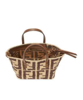 Fendi Mini Roll Ff Crochet Tote Bag