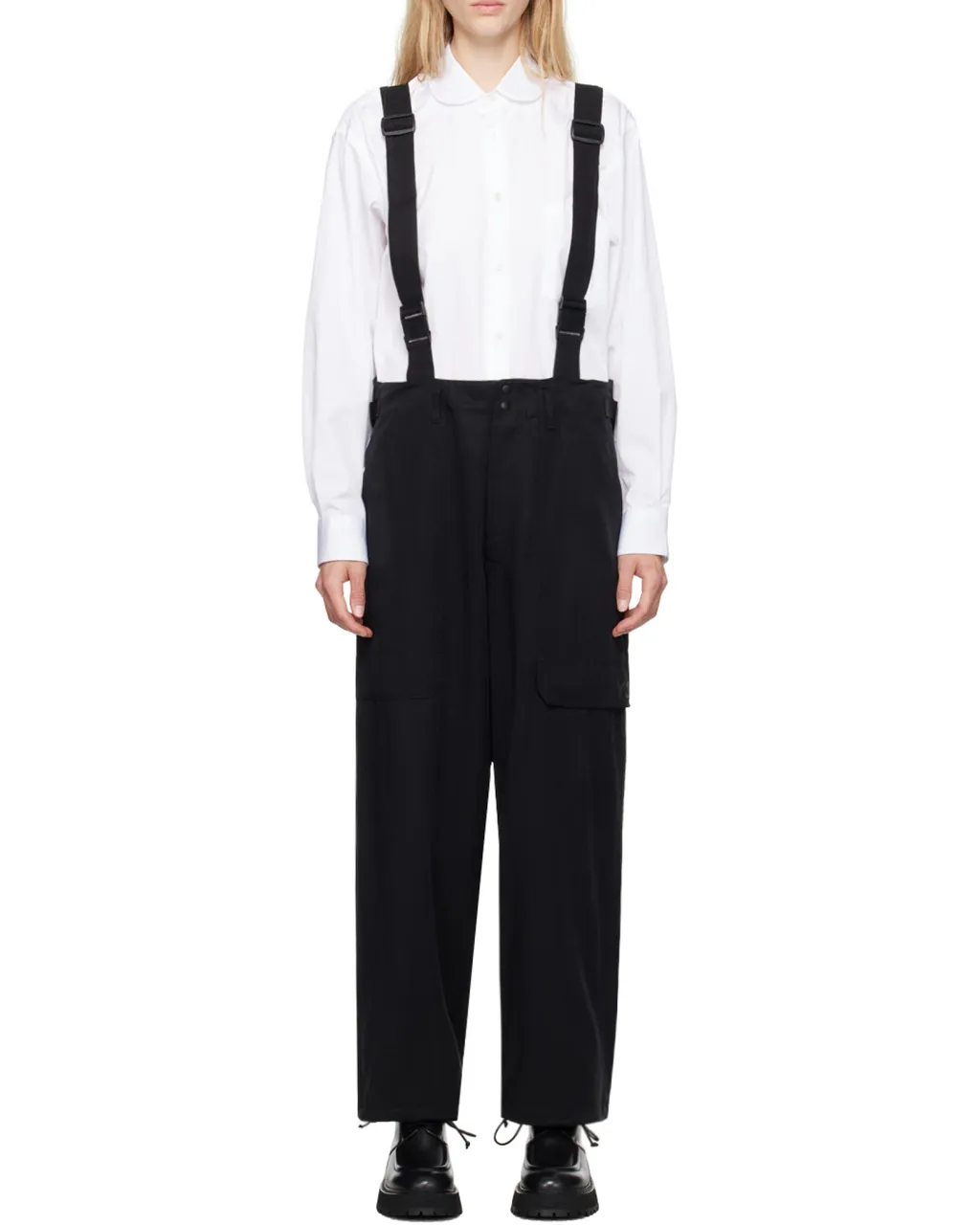Y-3 Suspender Straight-Leg Pants