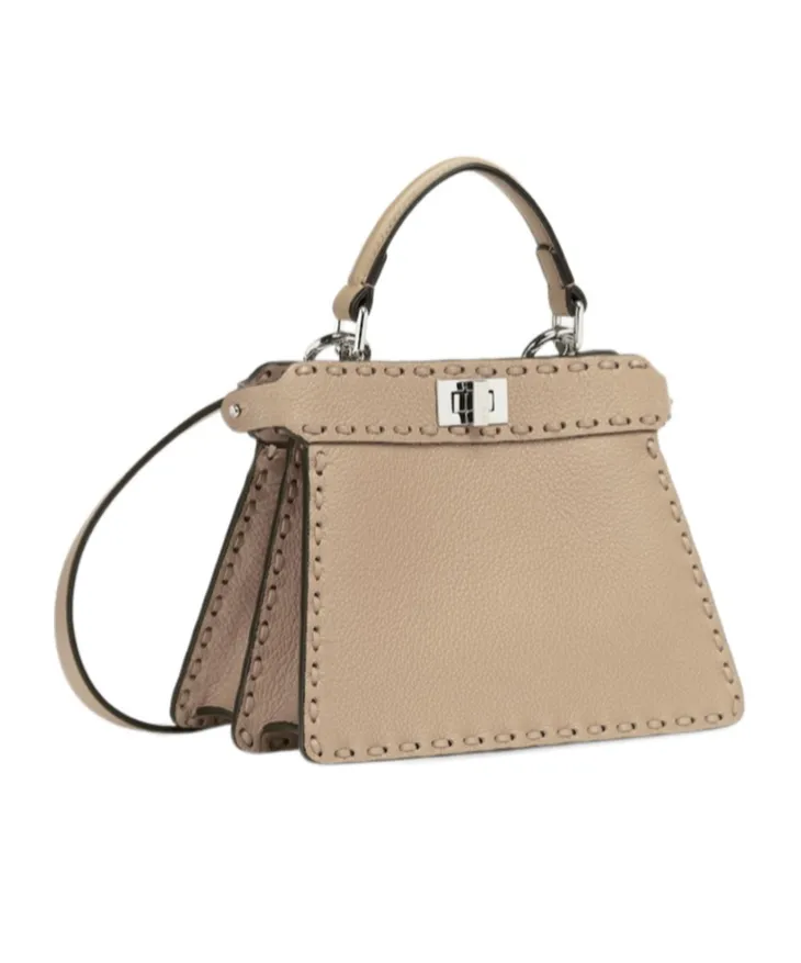 Dove Grey Selleria Bag With 306 Hand-Sewn Topstitches