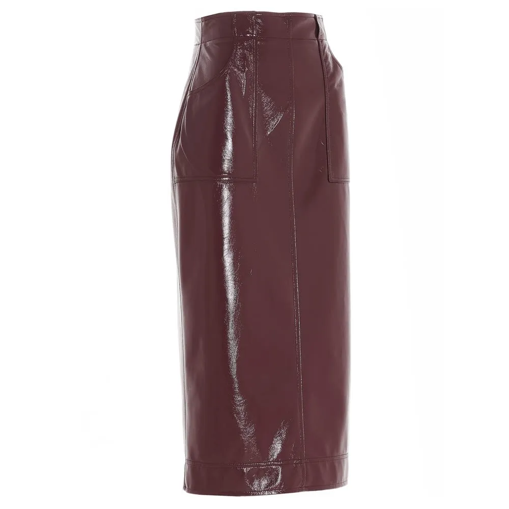 High-Rise Midi Pencil Skirt