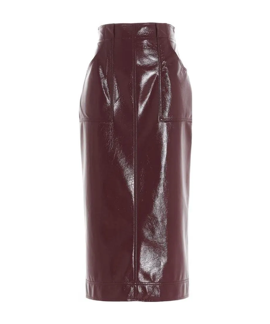 High-Rise Midi Pencil Skirt