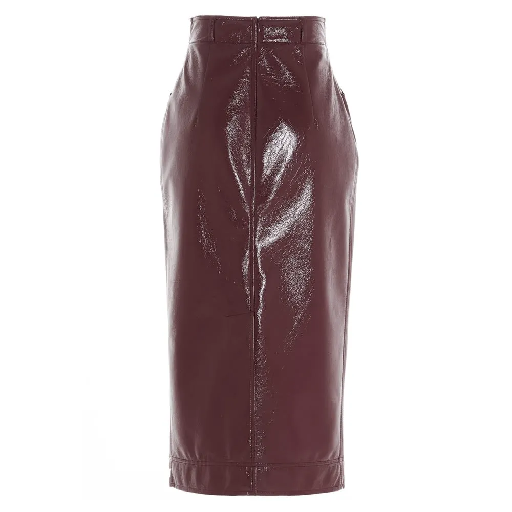 High-Rise Midi Pencil Skirt