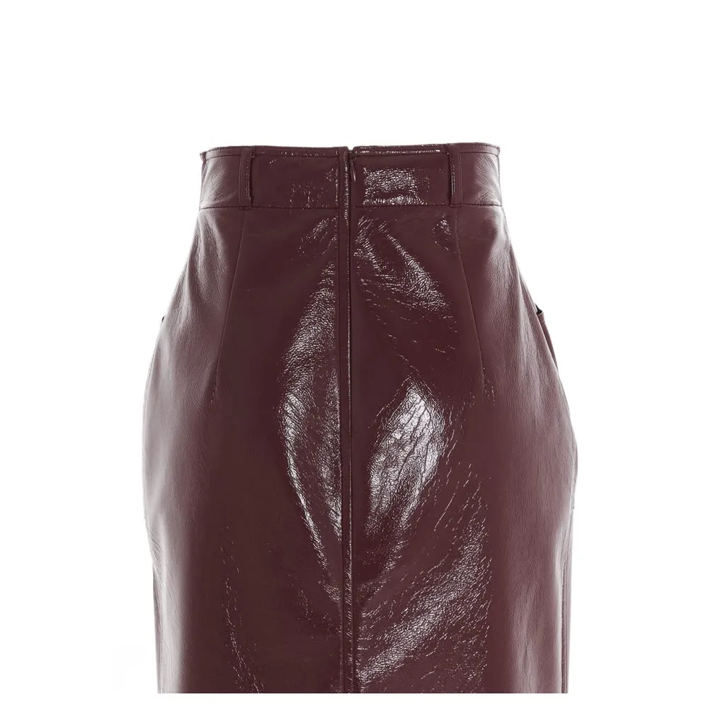 High-Rise Midi Pencil Skirt
