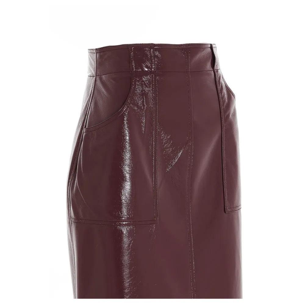 High-Rise Midi Pencil Skirt