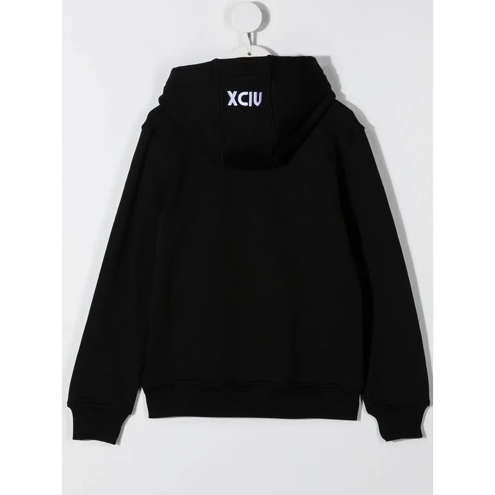 Logo Print Zip Hoodie