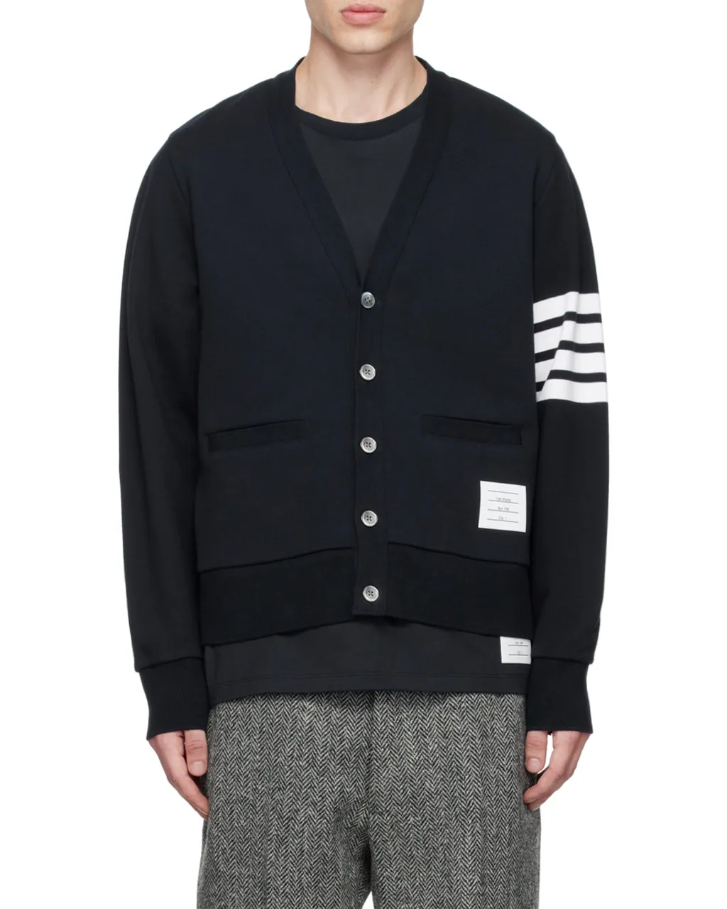 Thom Browne 4-Bar Loopback Cardigan
