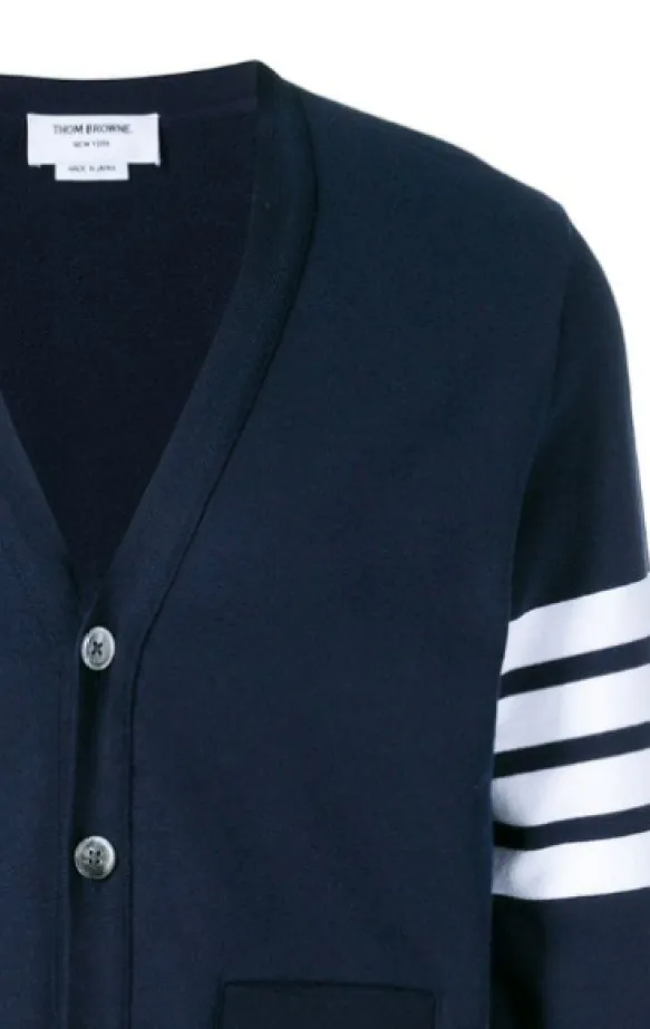 Thom Browne 4-Bar Loopback Cardigan