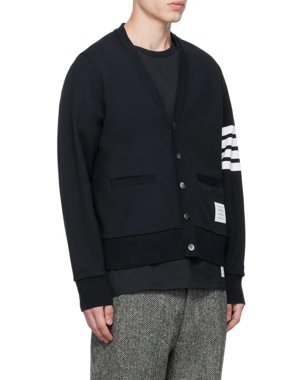 Thom Browne 4-Bar Loopback Cardigan