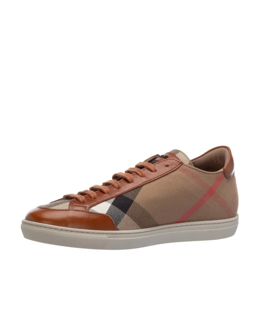 Check Lace Low-Cut Casual Shoes