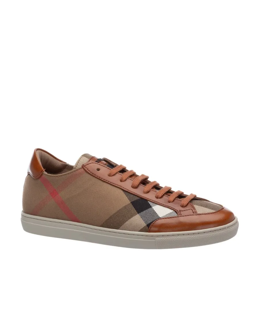Check Lace Low-Cut Casual Shoes