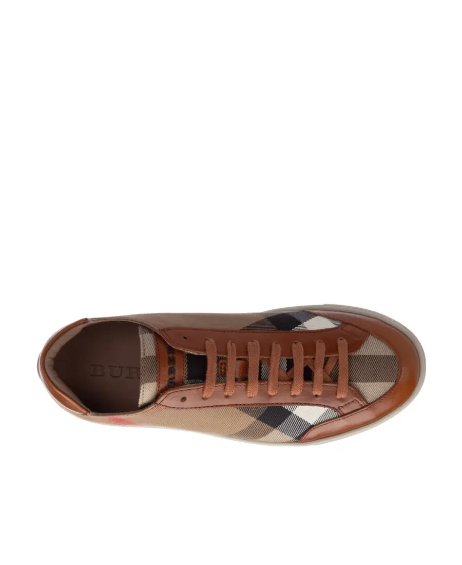 Check Lace Low-Cut Casual Shoes